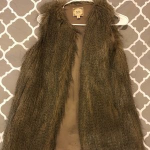 Faux fur vest